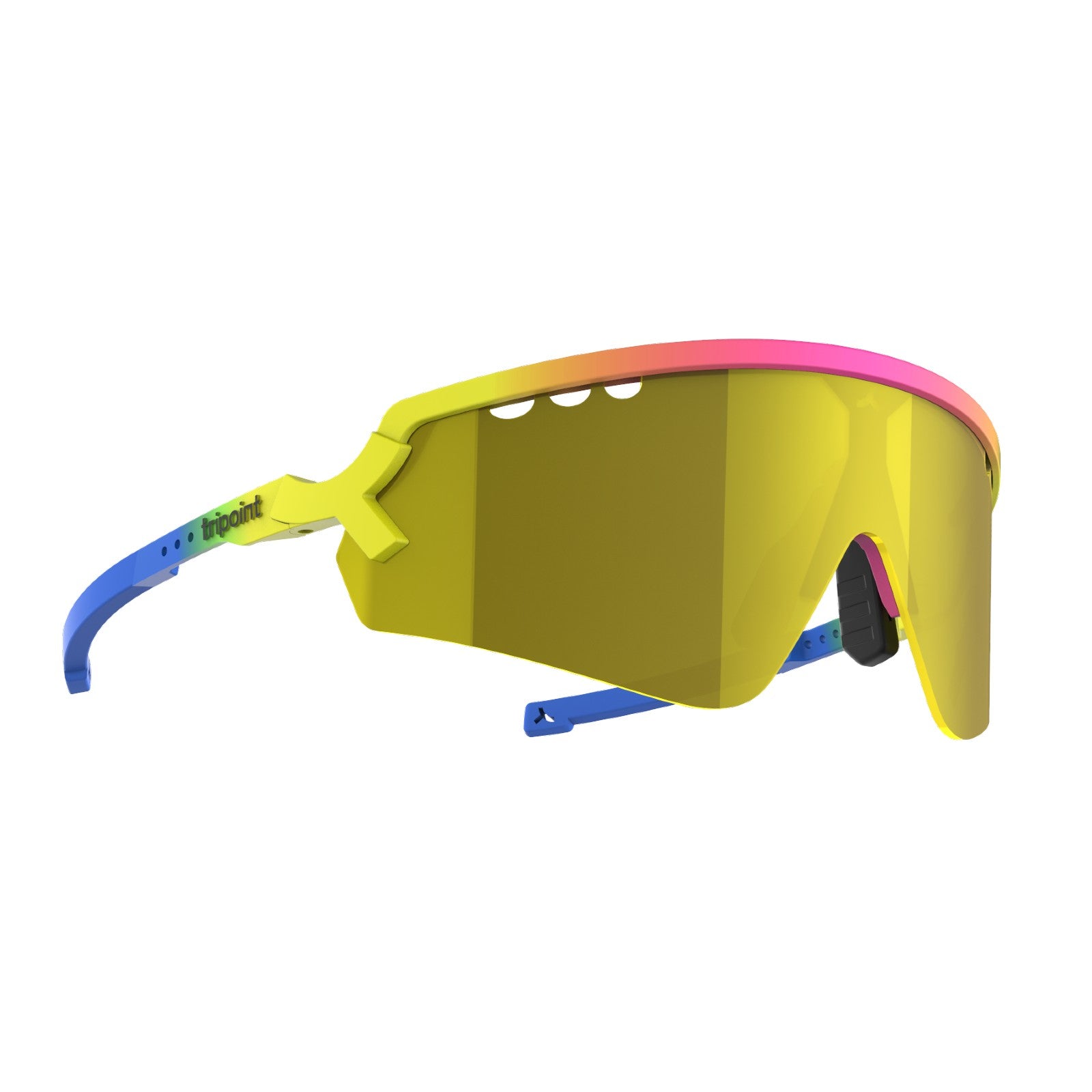 tripoint 007 chobe sunglasses, multi color frame, brown yellow lens