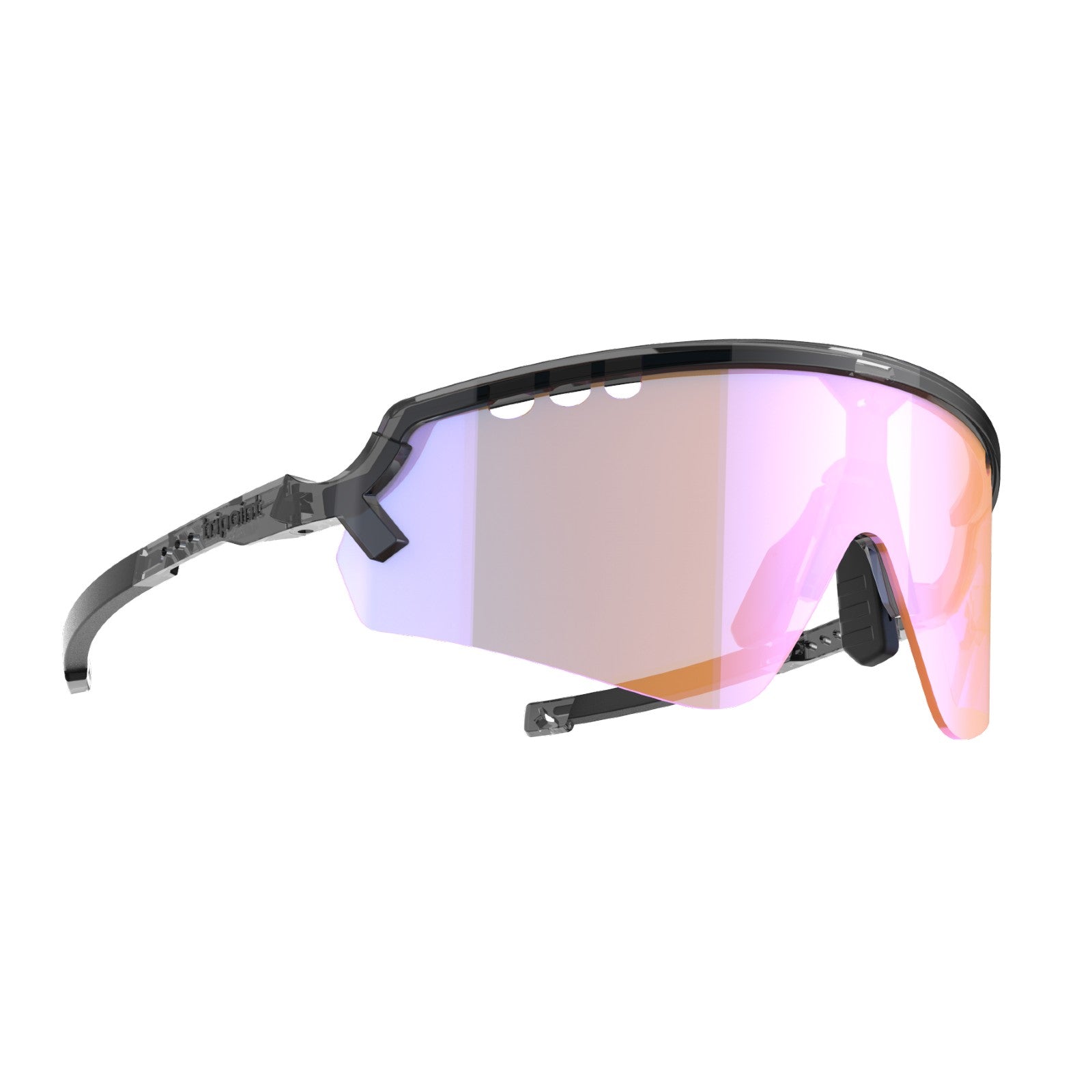 tripoint 007 chobe UltraVue sunglasses, clear black frame, orange blue lens