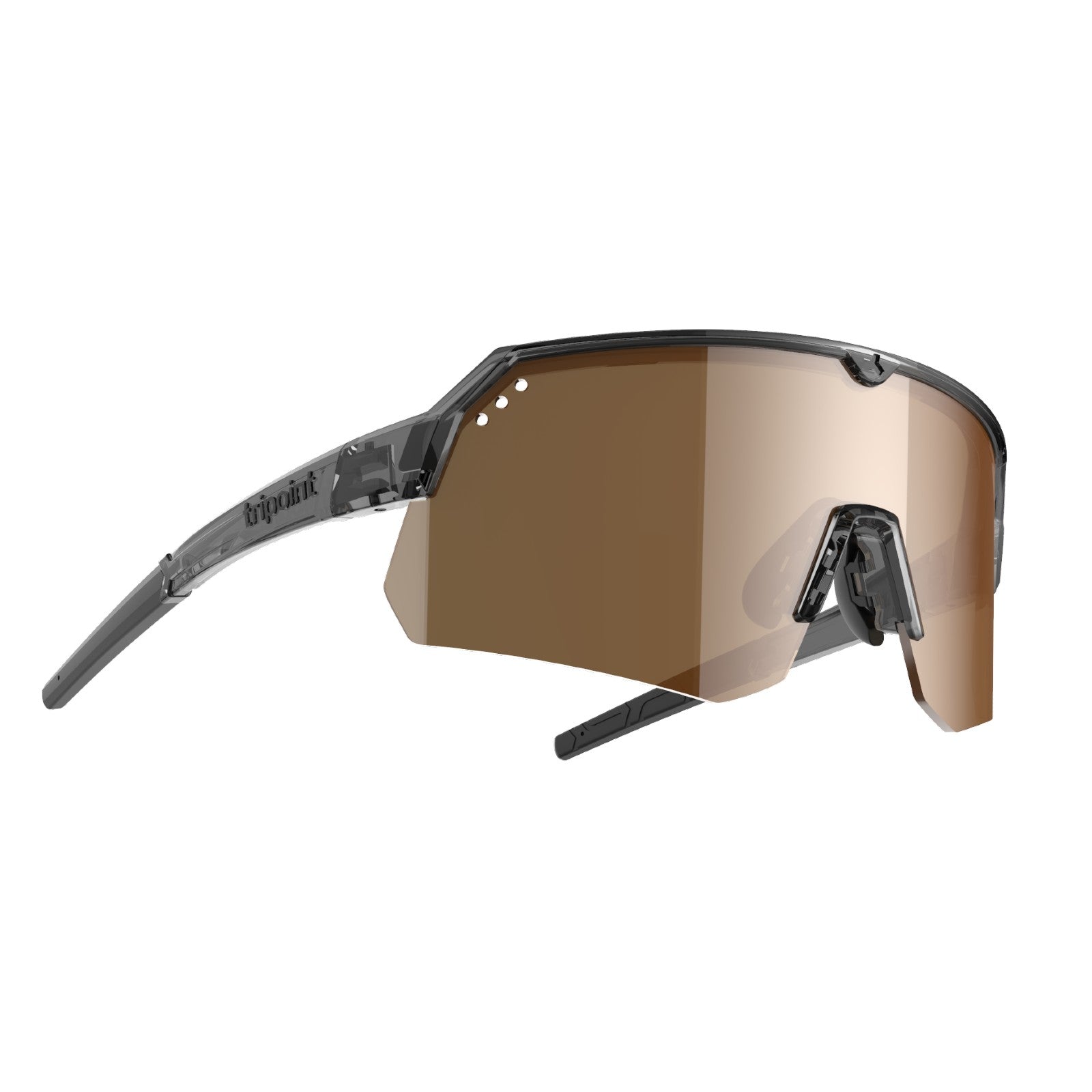 Polarized tripoint 001 treriksroset sunglasses, transparent black frame