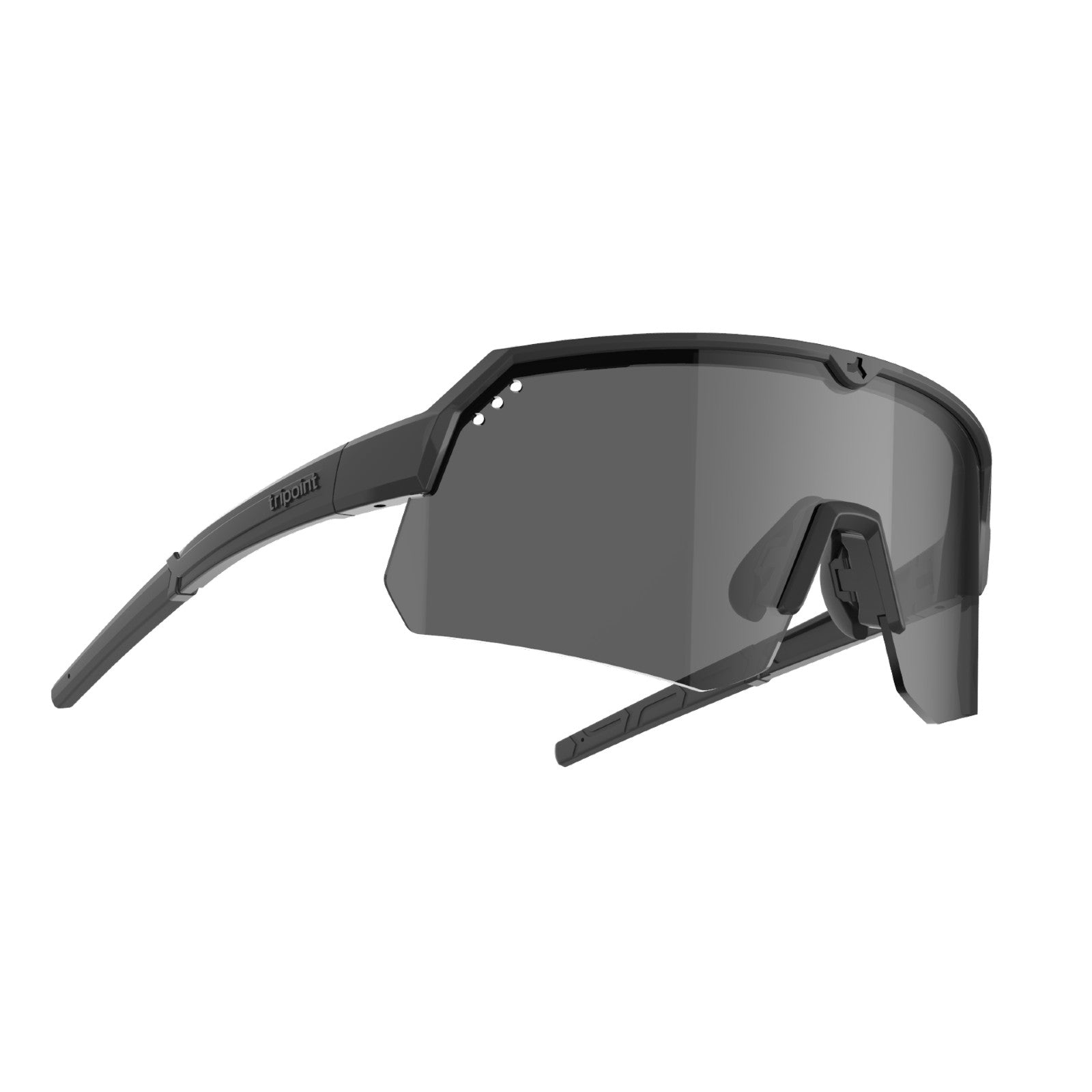 tripoint 001 treriksroset sunglasses, black frame, smoke lens