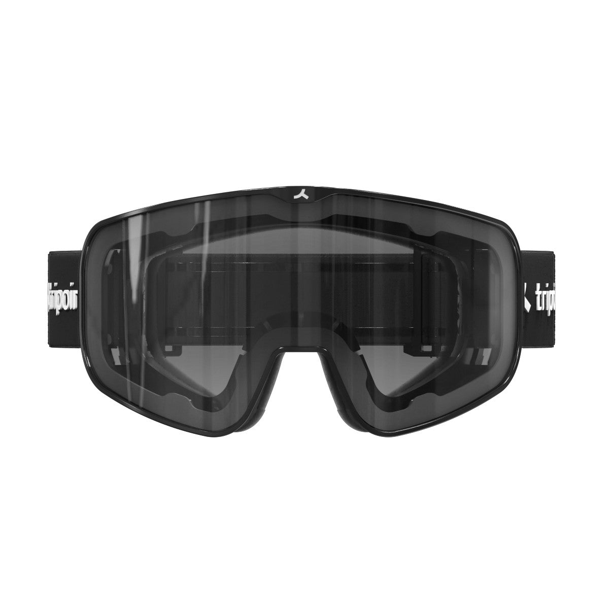 Front view of tripoint 109 Tumba Peak photochromic ski goggles