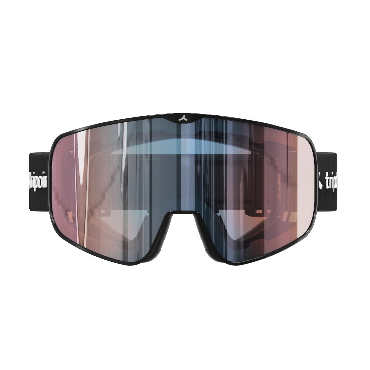 Front view of tripoint 109 Tumba Peak high contrast ski goggles