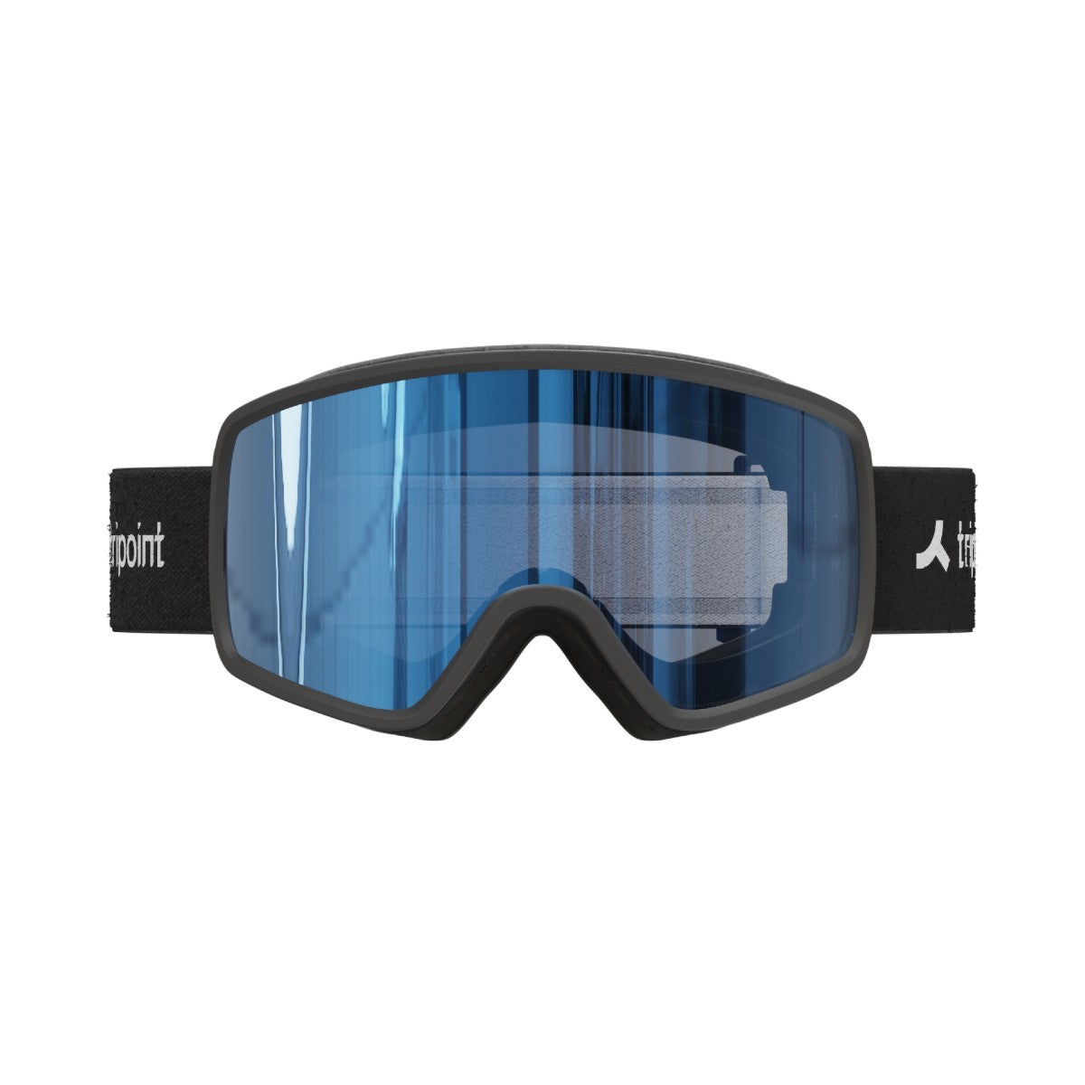 Front view of Tripoint 113 Mount Roraima ski googles in black/blue