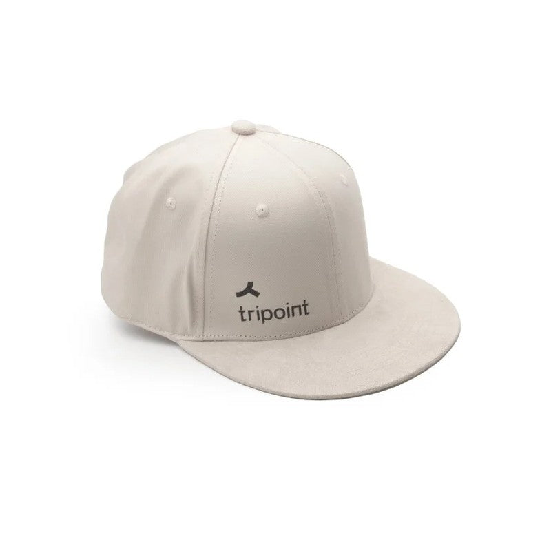 Tripoint logo snapback cap, sand colour