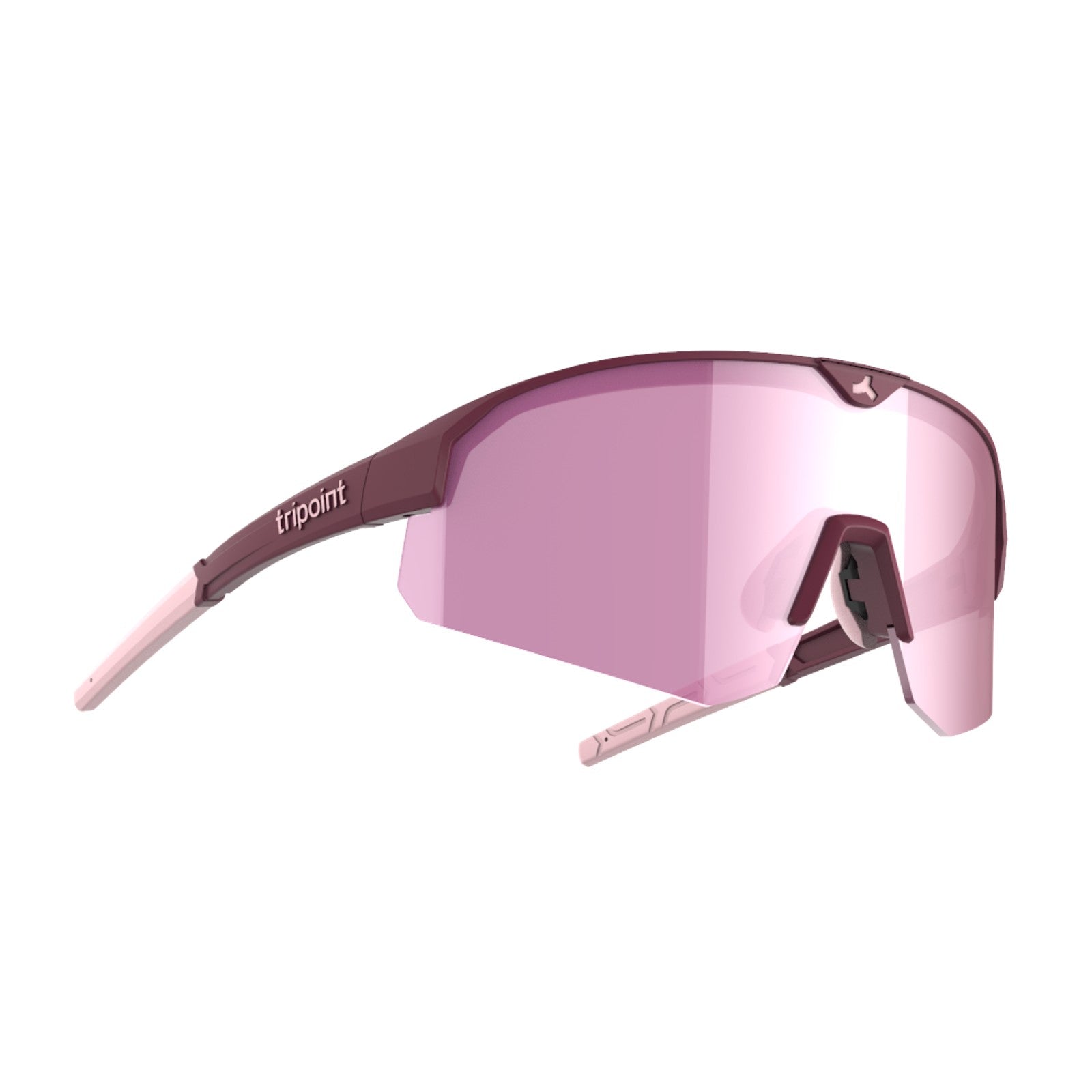 tripoint 006 lake victoria small sunglasses, burgundy frame, brown pink lens