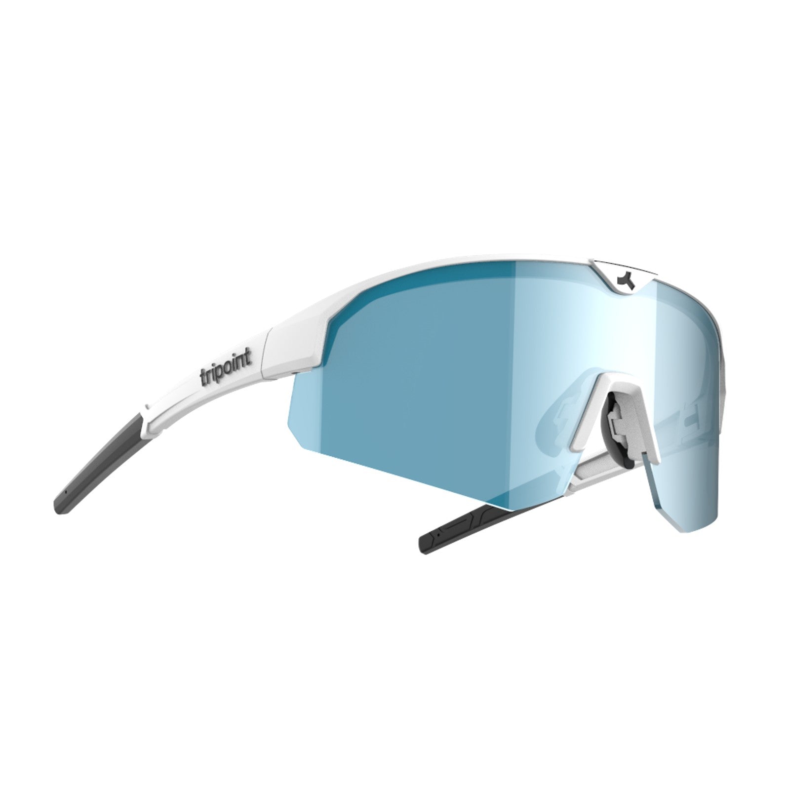 tripoint 006 lake victoria small sunglasses, white frame, smoke blue multi lens