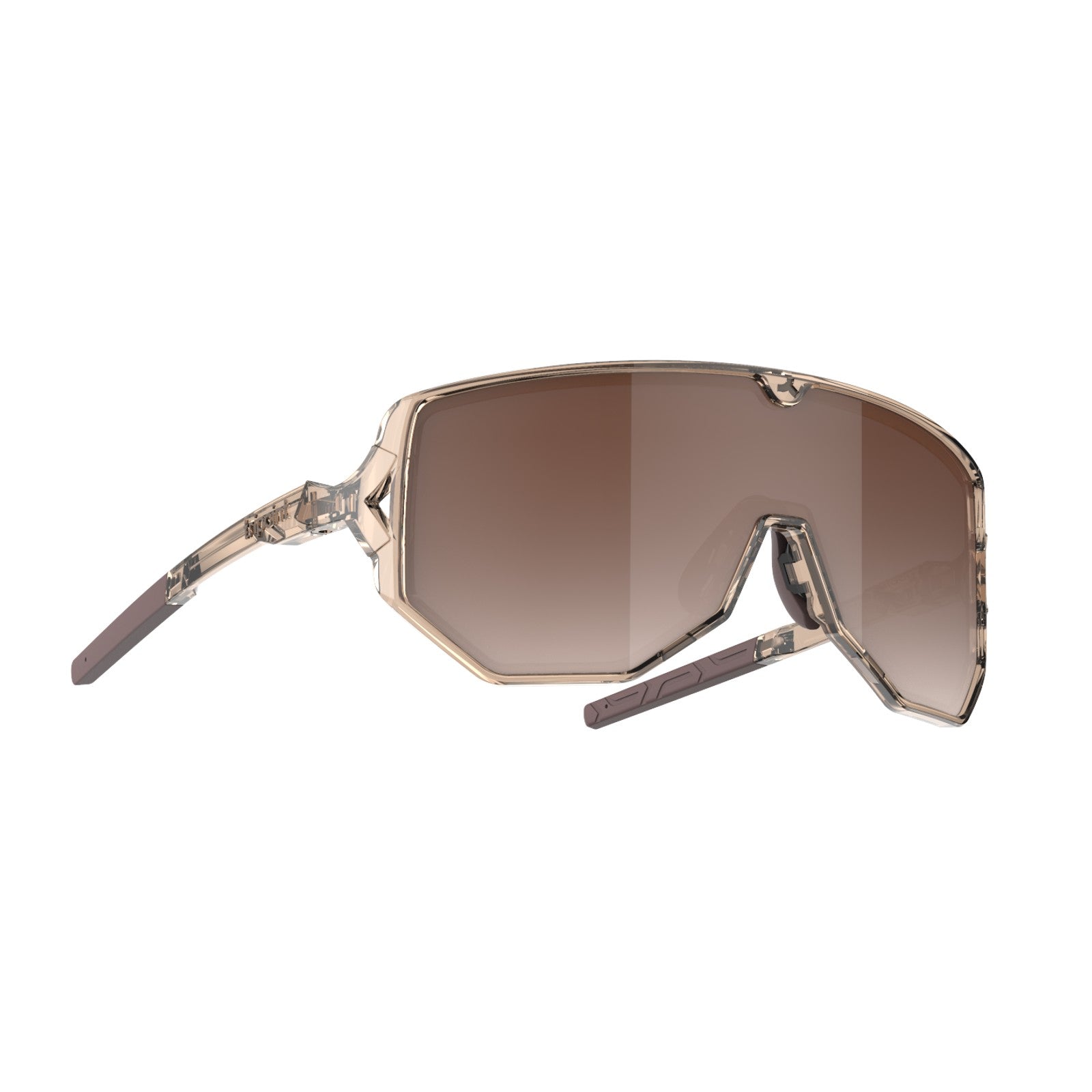 tripoint 003 reschen sunglasses, clear brown frame, gradient brown lens 