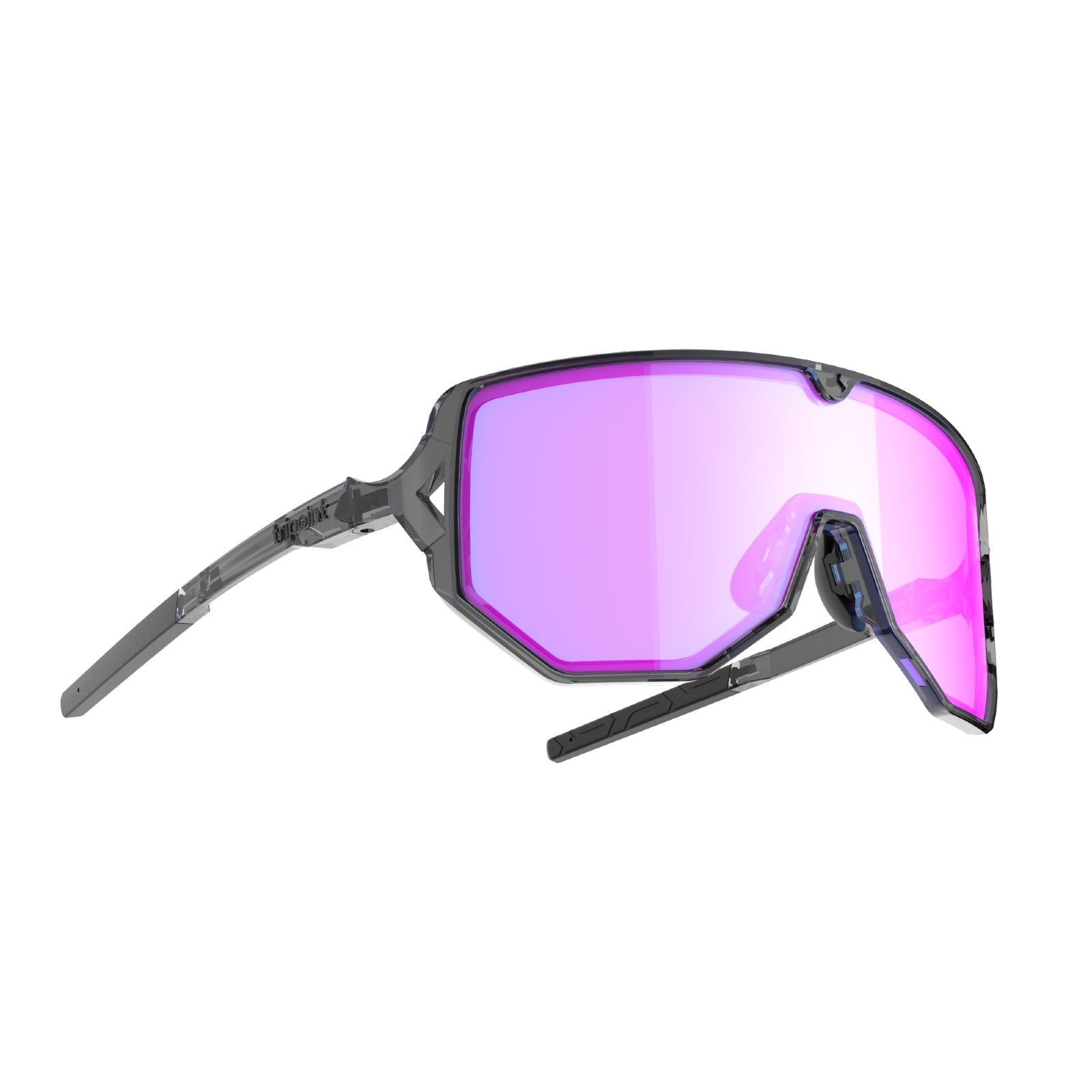 tripoint 003 reschen sunglasses, clear black frame, violet blue UltraVue lens