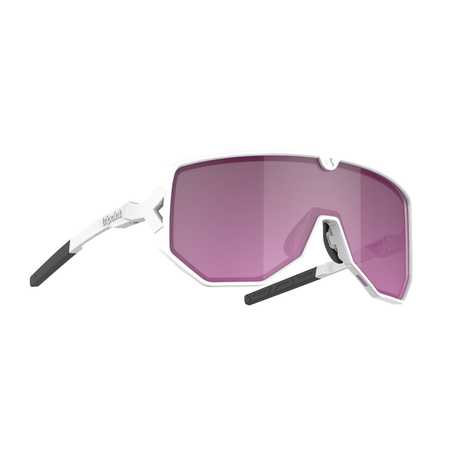 tripoint 003 reschen sunglasses, white frame, purple lens 