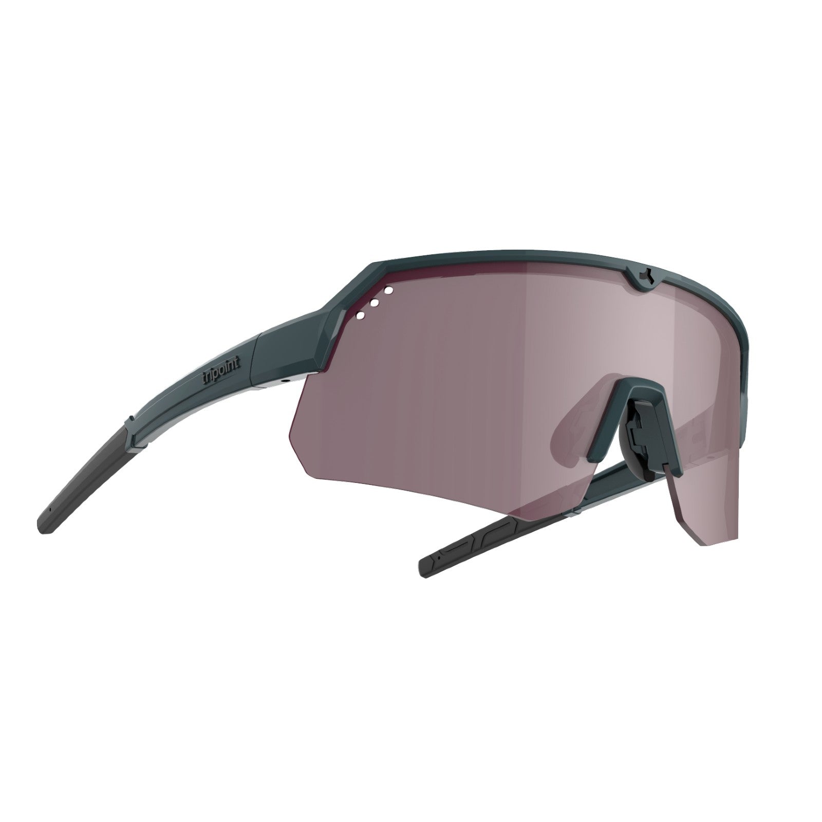 tripoint 001 treriksroset sunglasses, petrol frame, pink silver lens